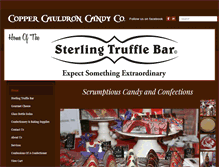 Tablet Screenshot of coppercauldroncandy.com